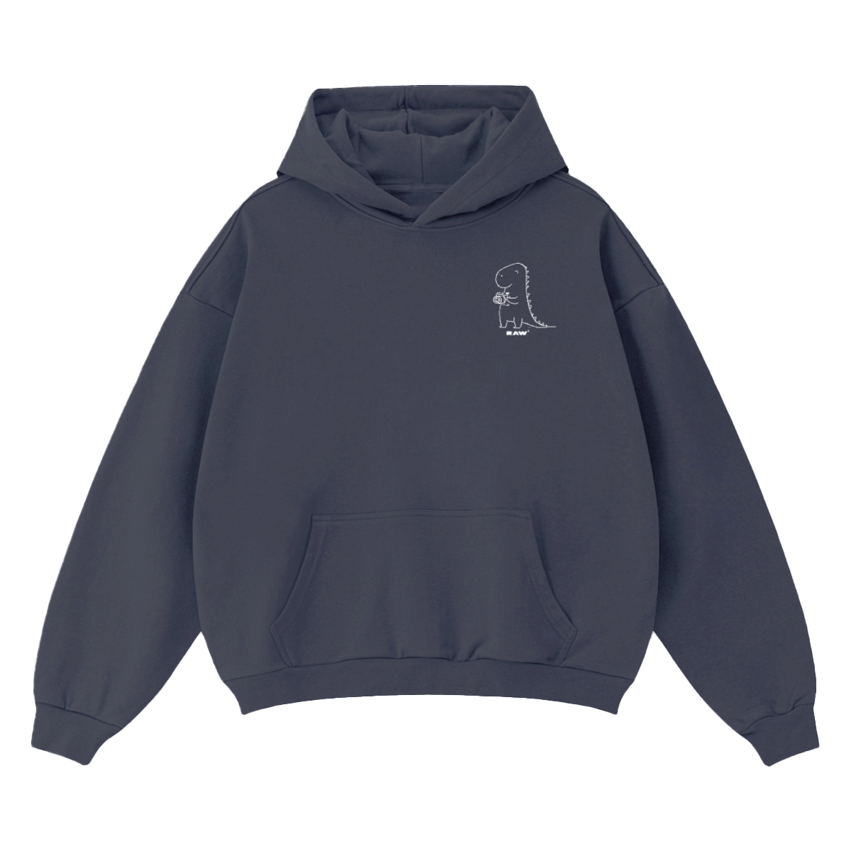 RAW Photograph - Cropped Drop Shoulder Hoodie