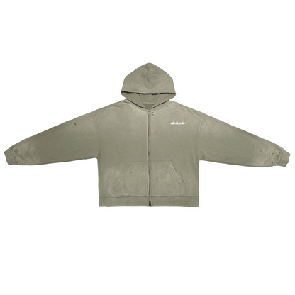 Basic - Washed Zip-Up Hoodie