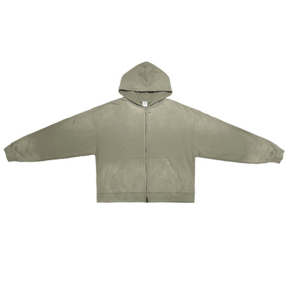 Basic - Washed Zip-Up Hoodie