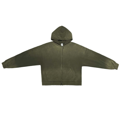 Basic - Washed Zip-Up Hoodie
