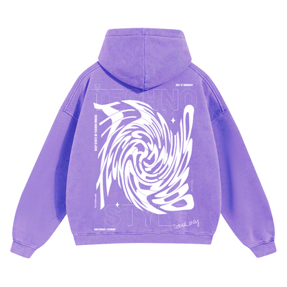 Techno - Cropped Drop Shoulder Hoodie