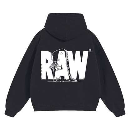 RAW Photograph - Cropped Drop Shoulder Hoodie