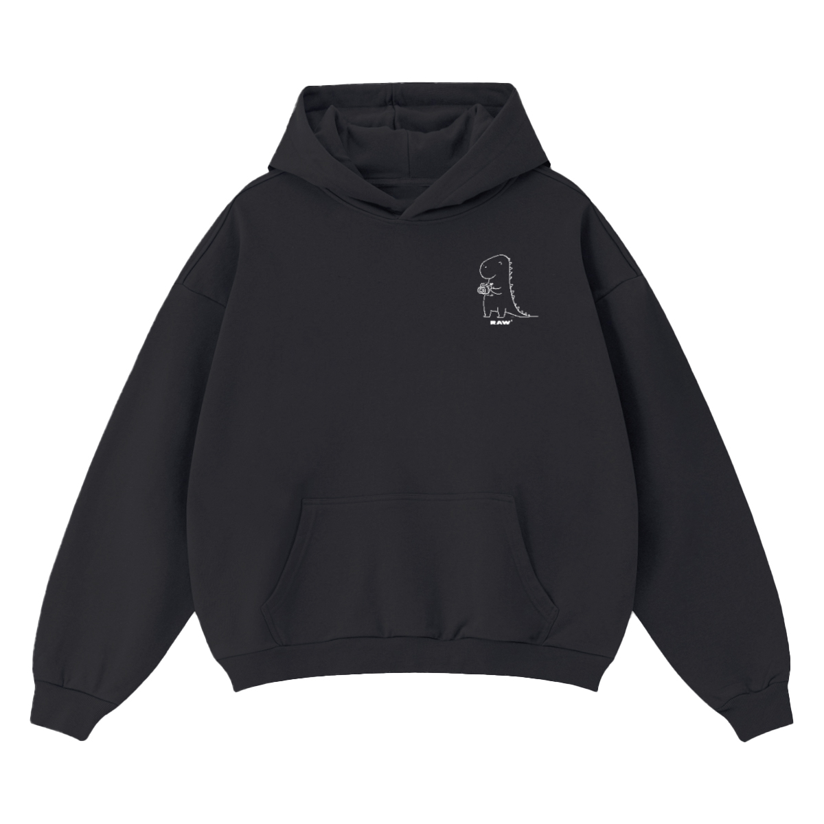 RAW Photograph - Cropped Drop Shoulder Hoodie