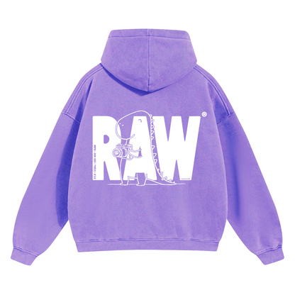 RAW Photograph - Cropped Drop Shoulder Hoodie