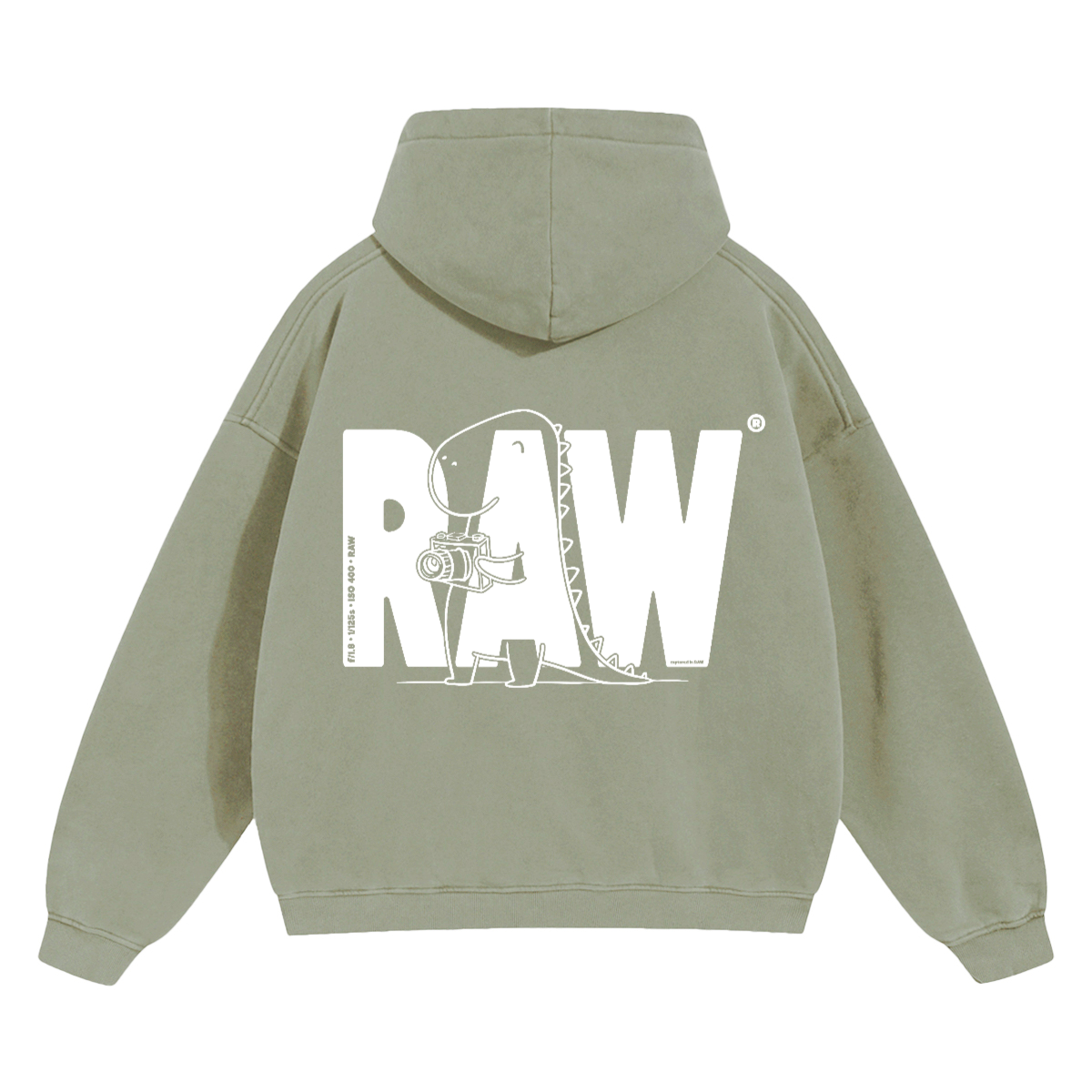 RAW Photograph - Cropped Drop Shoulder Hoodie