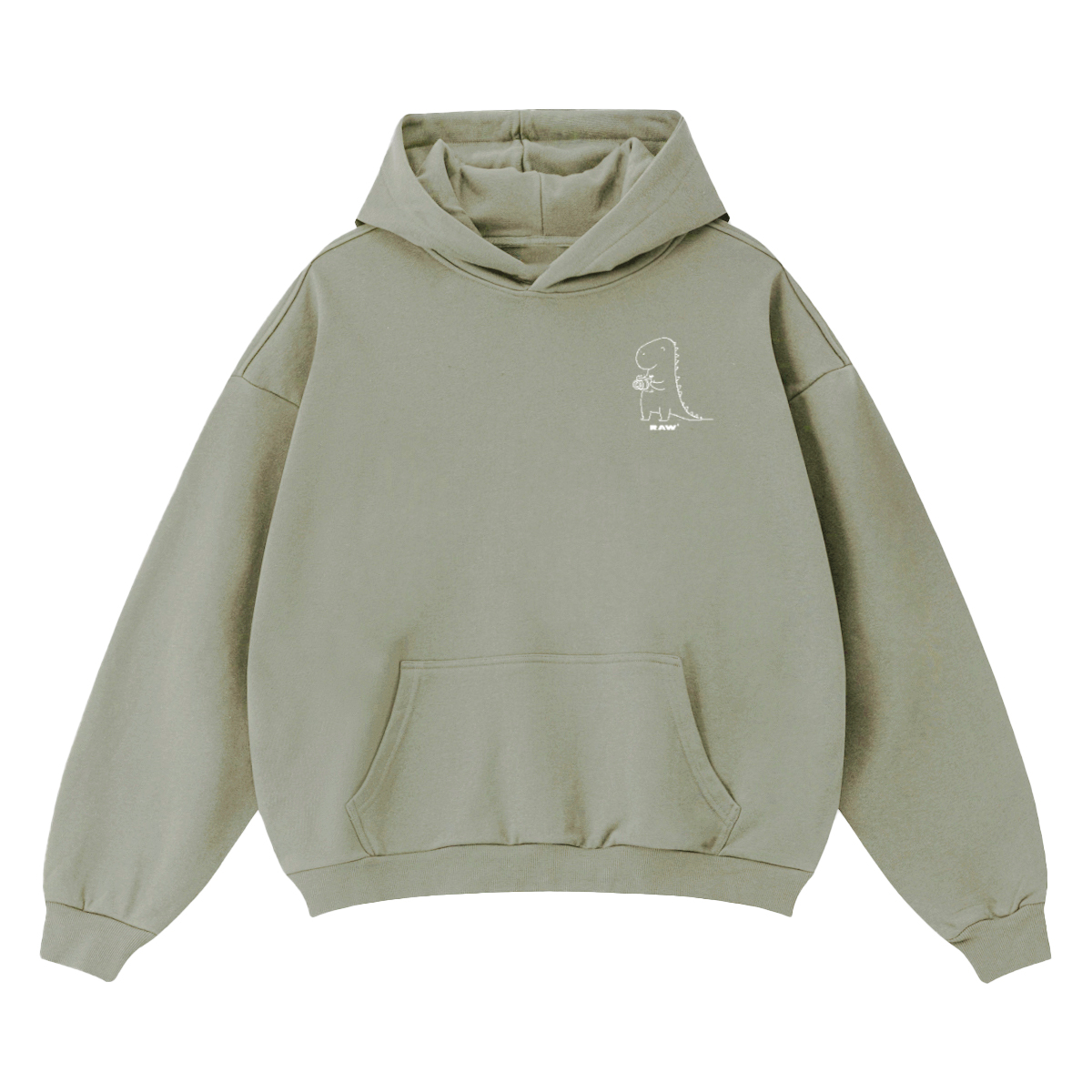 RAW Photograph - Cropped Drop Shoulder Hoodie