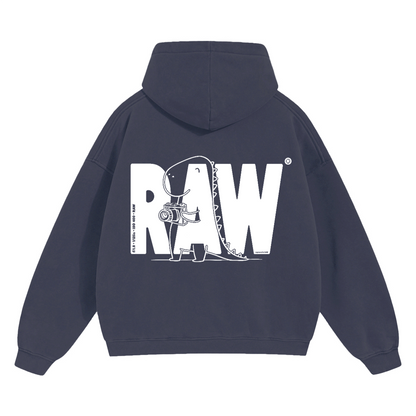 RAW Photograph - Cropped Drop Shoulder Hoodie