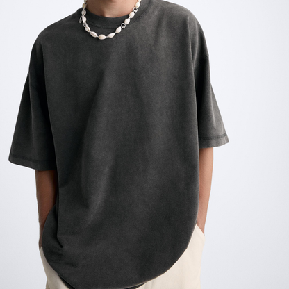 Basic - Washed Oversized Short Sleeve T-Shirt