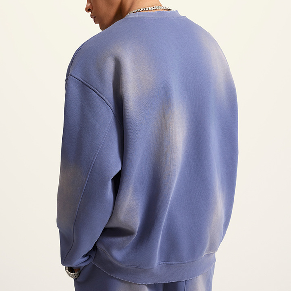 Basic - Round Neck Washed Heavyweight Sweatshirt