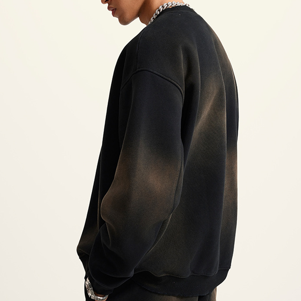 Basic - Round Neck Washed Heavyweight Sweatshirt