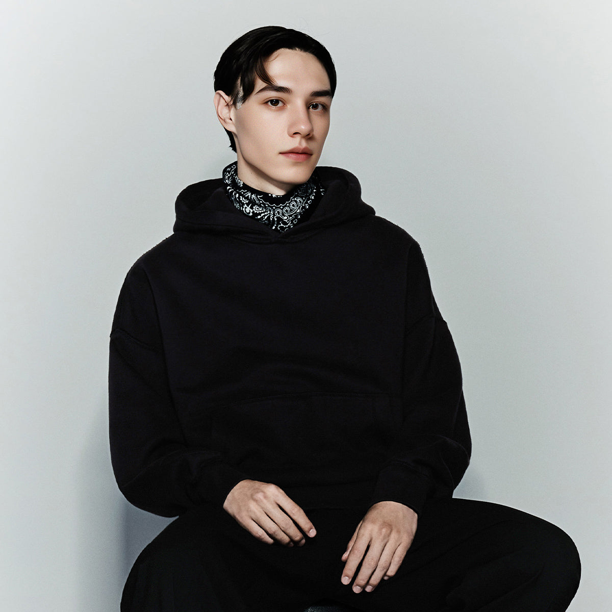 Techno - Cropped Drop Shoulder Hoodie
