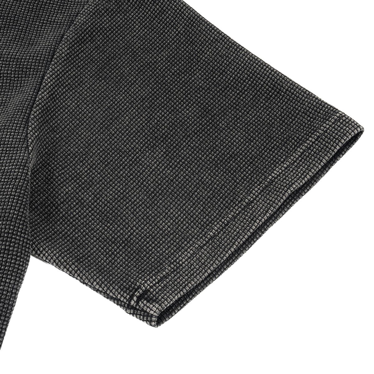 Waffle-Texture Washed Cropped Boxy T-Shirt